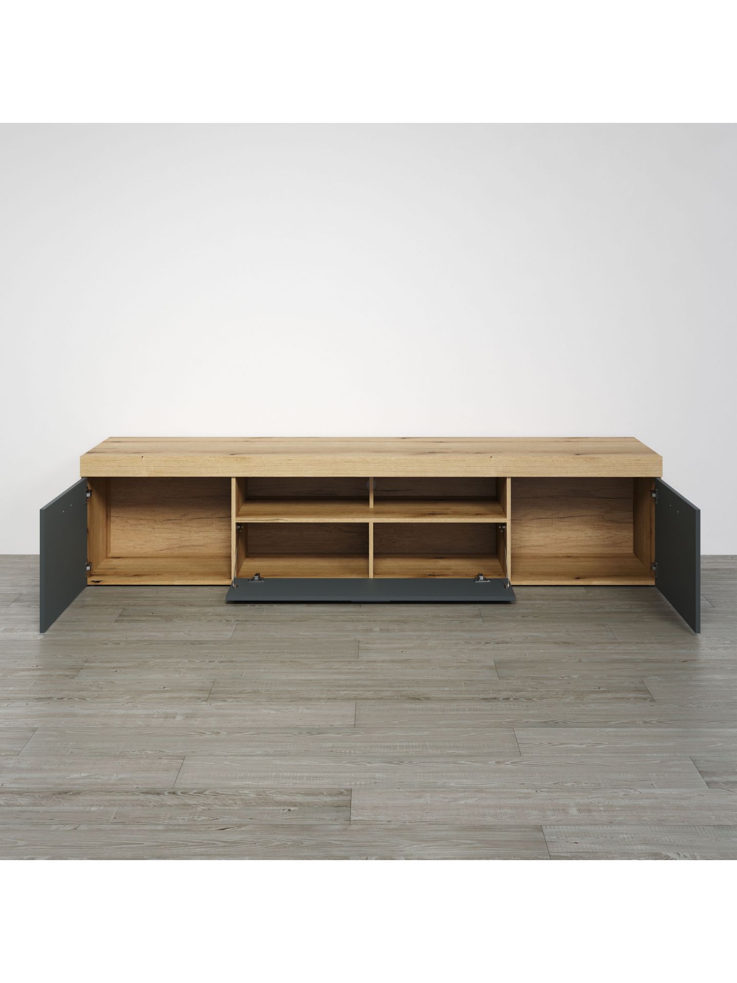 trendteam Tyler TV-Lowboard Evoke Eiche Anthrazit