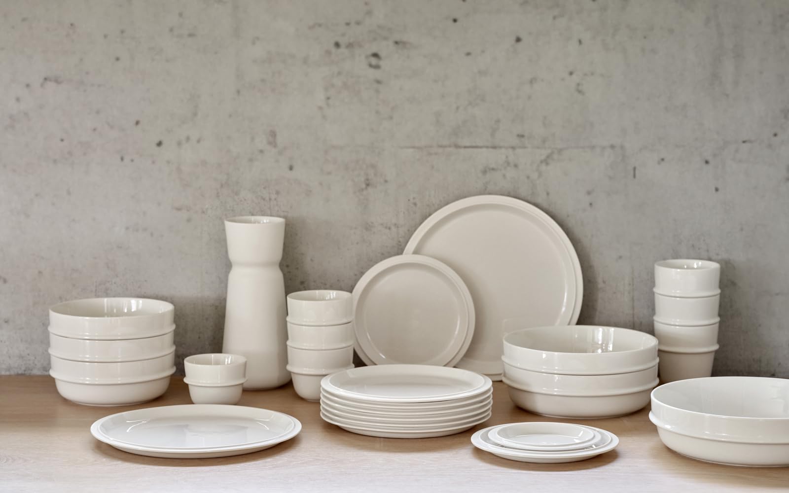 Zone Denmark Eau Speiseteller Porzellan Offwhite Ø24 cm