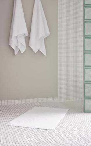 Zone Denmark Tiles Badematte 80x50 cm Weiß Baumwolle