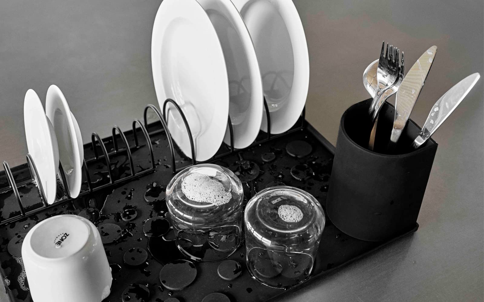 Zone Denmark DIISH Abtropfunterlage-Set Silikon Black 45 cm