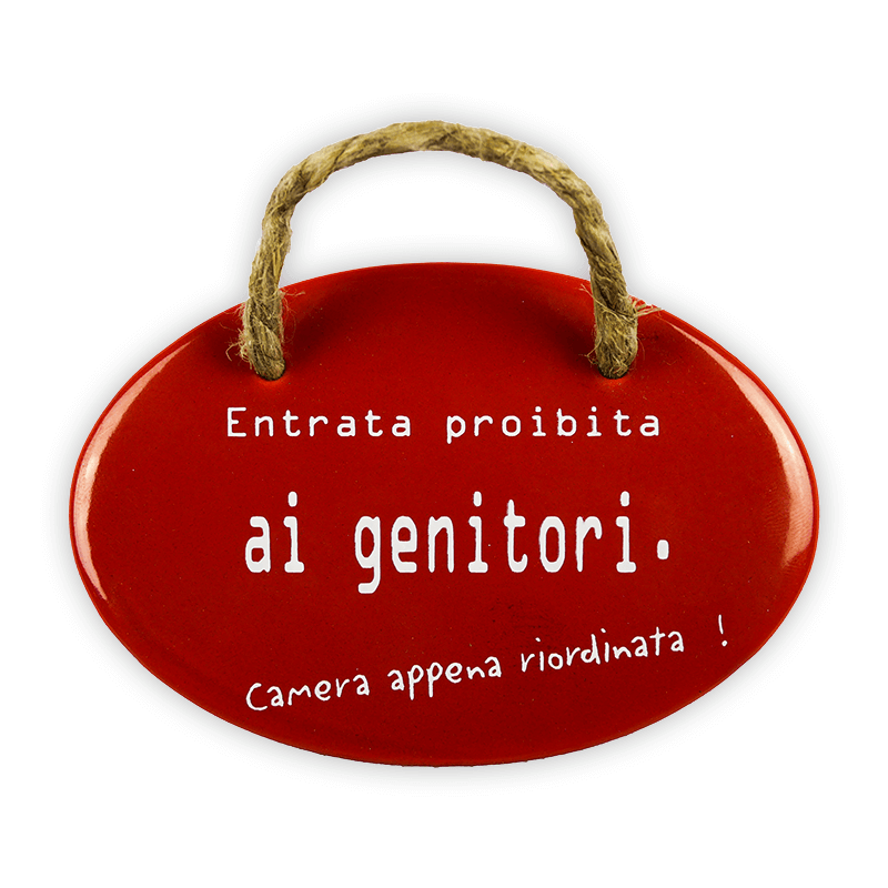 Münder Email Schild oval Entrata proibita 10,5x7 cm