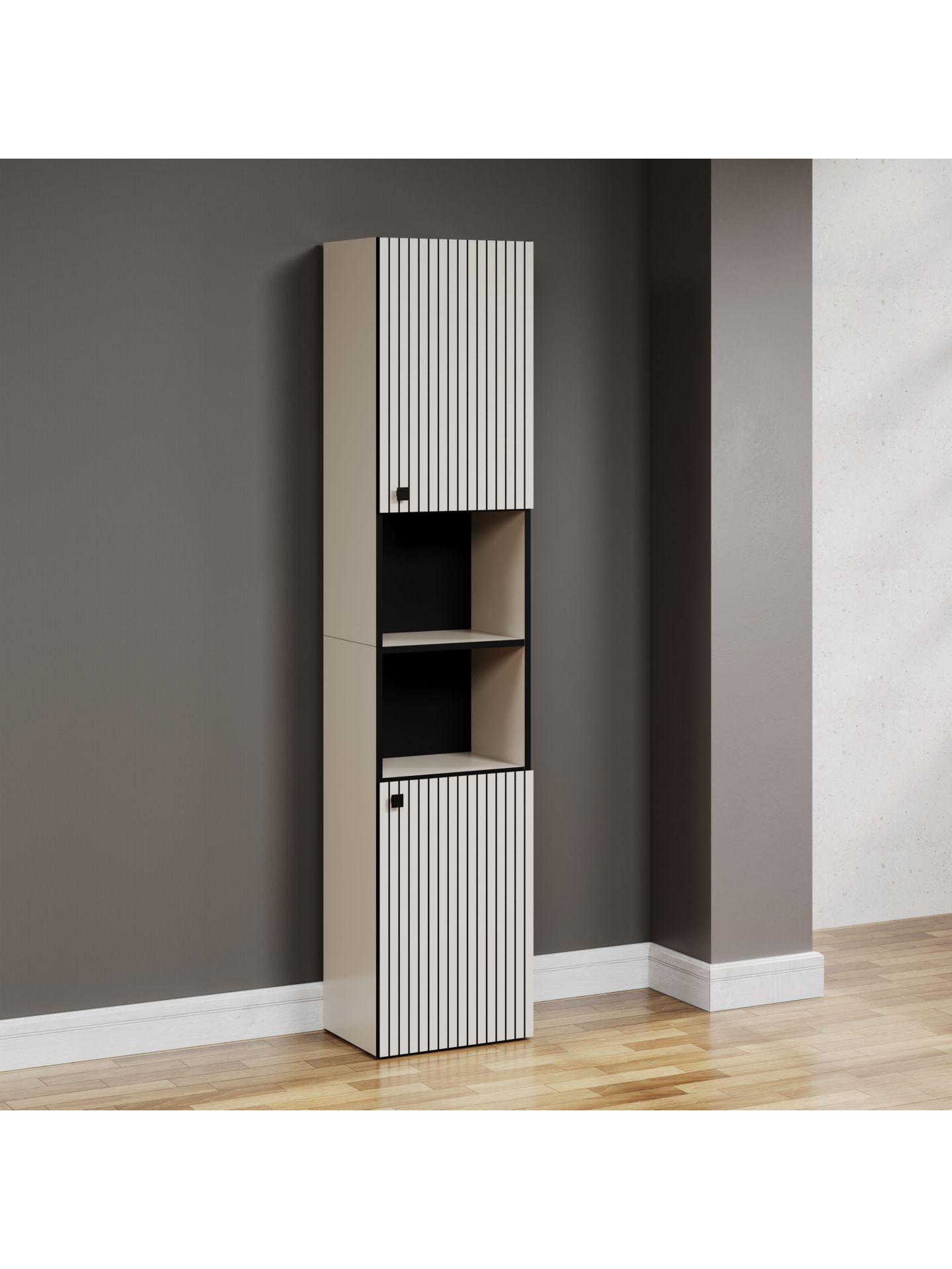trendteam PureBliss Hochschrank Cashmere Schwarz