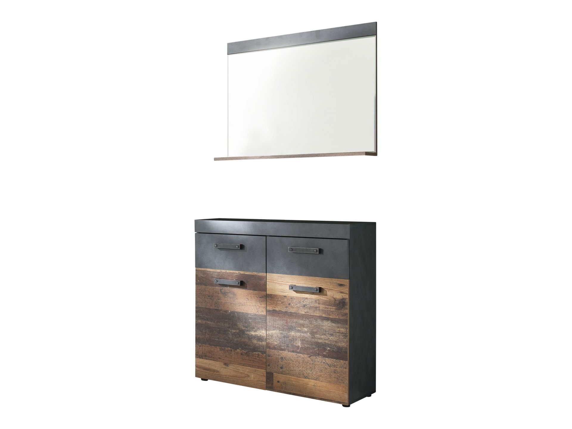 trendteam Indy GD-Kombination Garderobe Graphit Old Wood