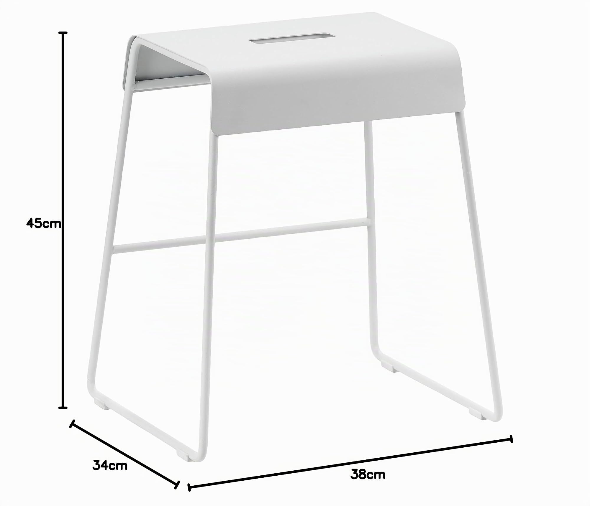 Zone Denmark A-Stool Hocker Soft Grey 39 cm Stahl 110 kg