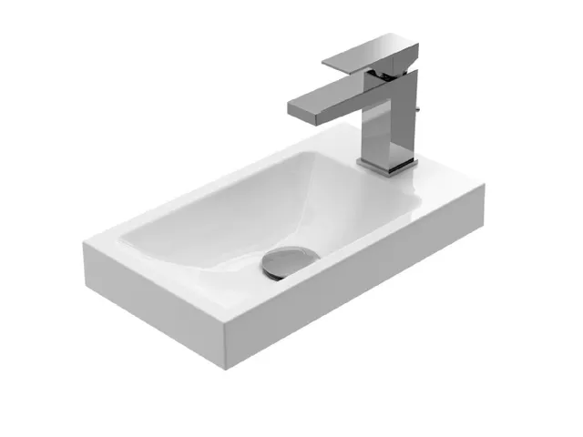 Treos Serie 710 Handwaschbecken Mineralguss 400x220 weiß
