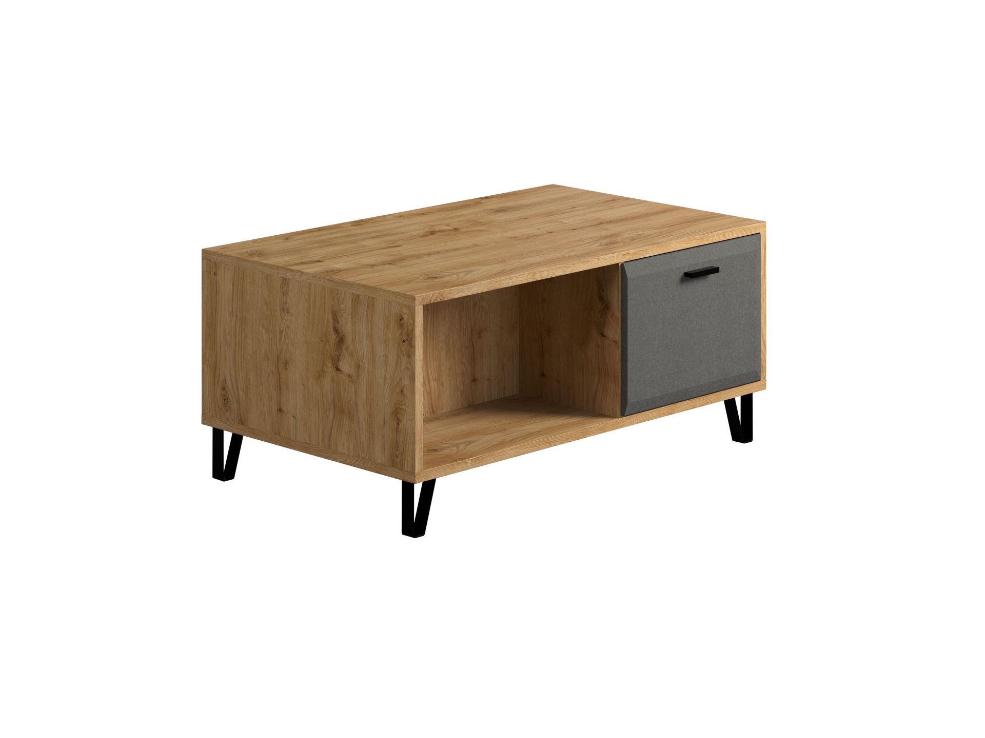 trendteam Blanshe Couchtisch Eiche Navarra filz grau