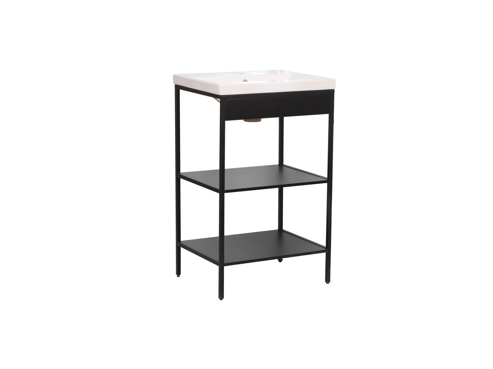 trendteam Lorin Waschbeckenregal Metall Schwarz ohne Becken
