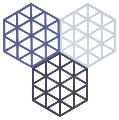 Zone Denmark Triangles Topfuntersetzer Silikon 3er Rot
