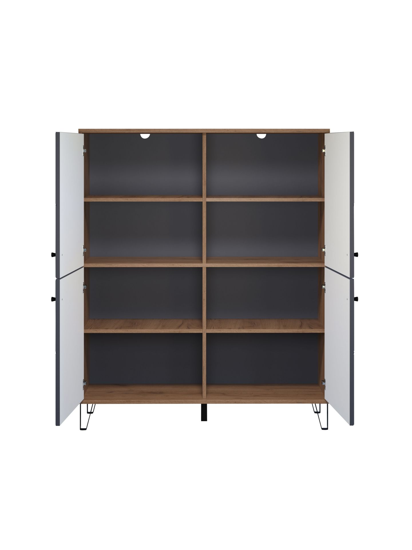 trendteam Montez Highboard Eiche Kraft Graphit