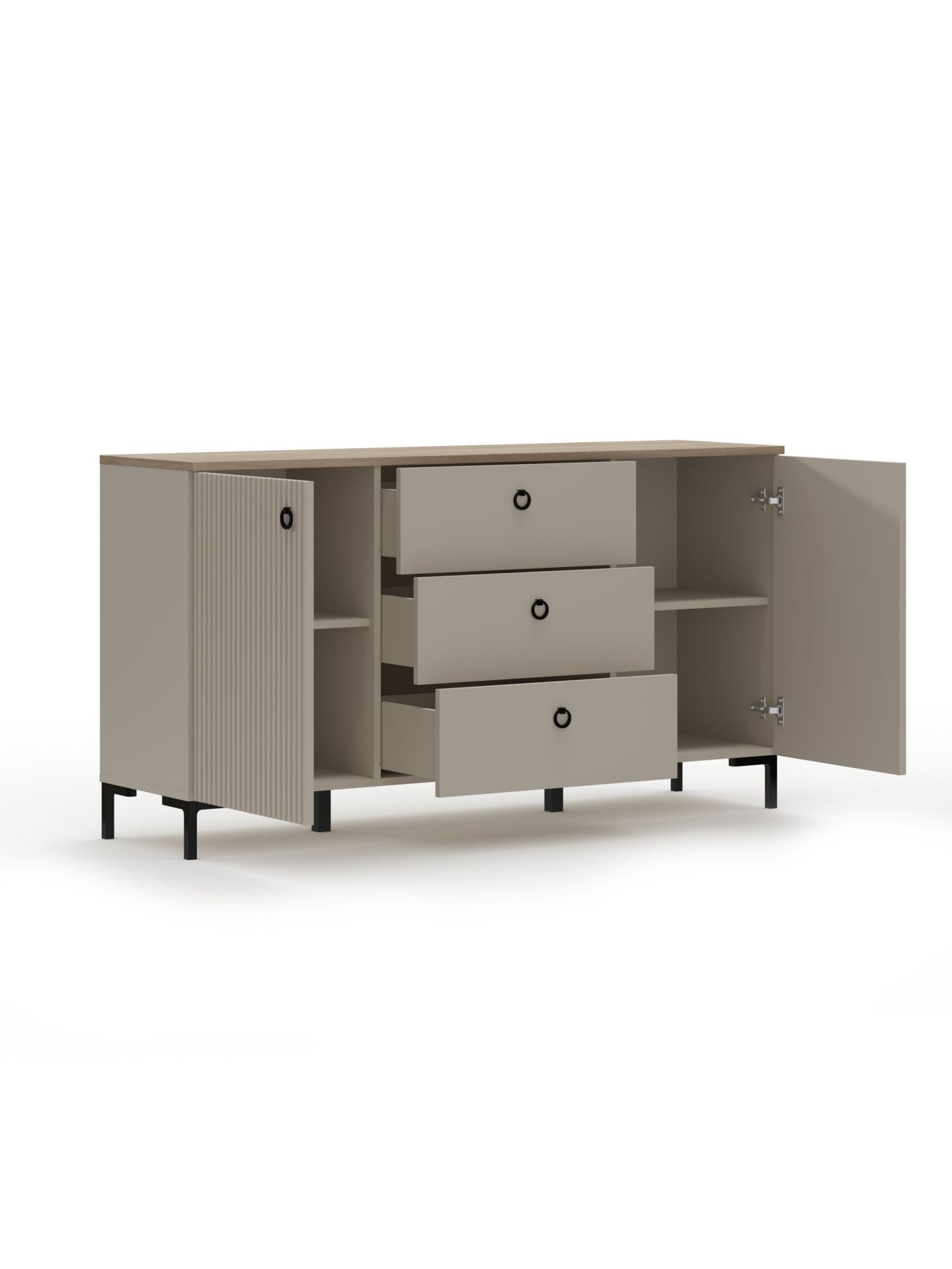 trendteam Lucrezia Sideboard Cashmere Silverjack Eiche