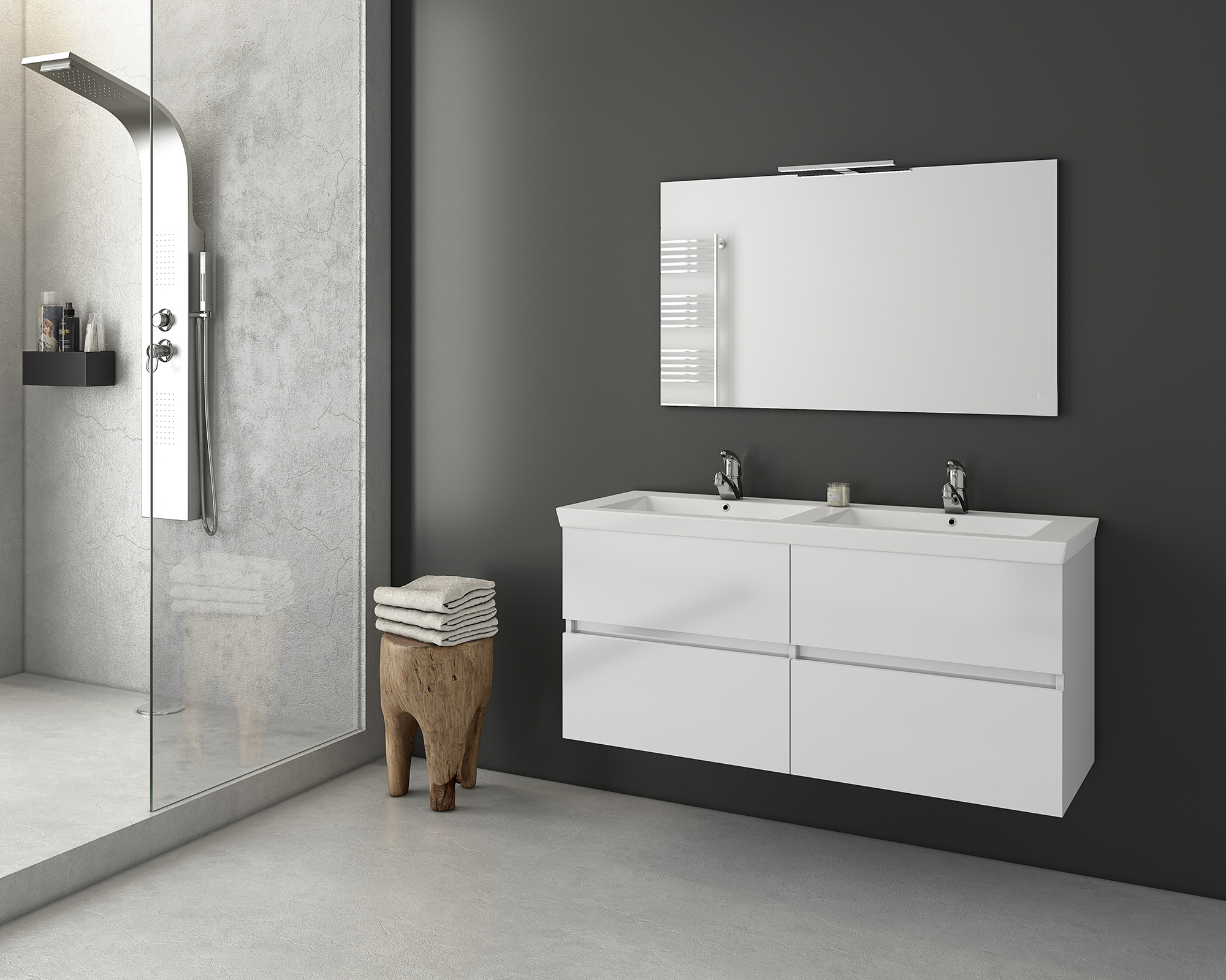 DROP Martinidis Luxus 120 White-1 Badmöbel Weiß