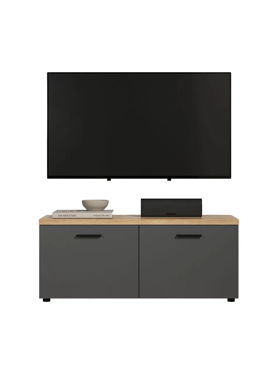 trendteam Baggio Lowboard Anthrazit Coast Evoke Oak TV