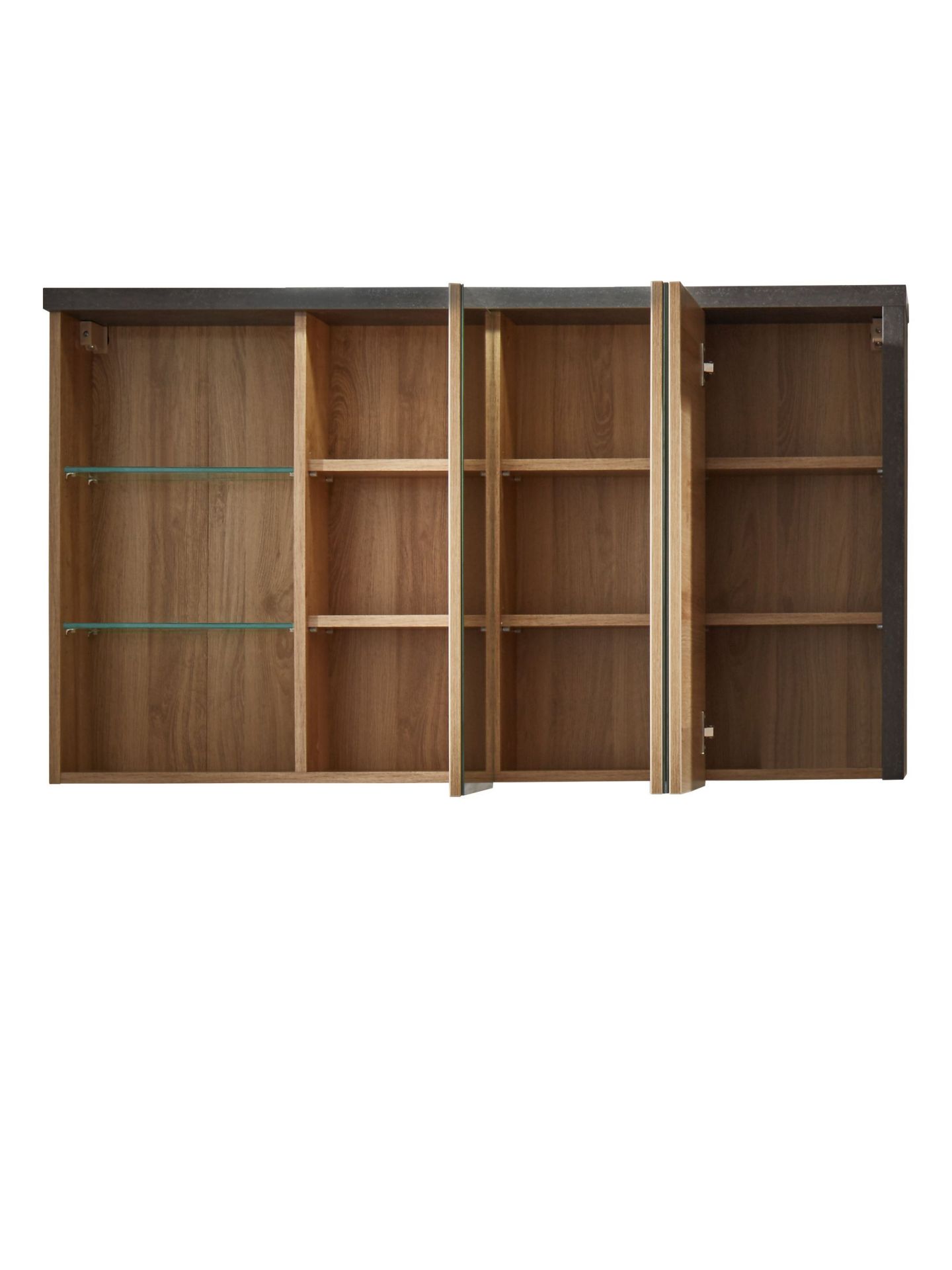 trendteam Bay Spiegelschrank Eiche honig Beton