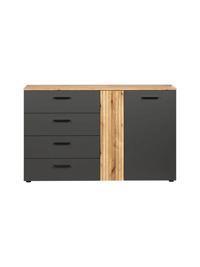 trendteam Esteban Kommode 2TR4SK Anthrazit Eiche