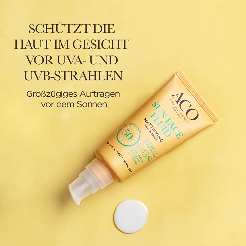 ACO Sun Face Fluid LSF 50+ mattierend 40 ml Mischhaut