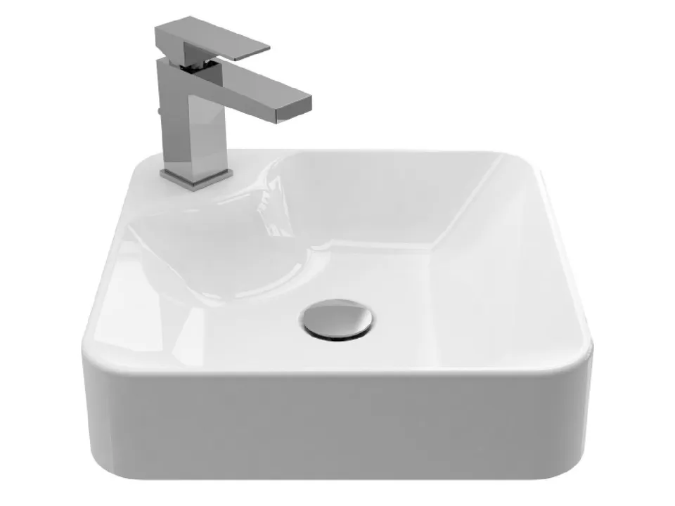 Treos Serie 710 Aufsatzwaschbecken 400x400 mit Hahnloch