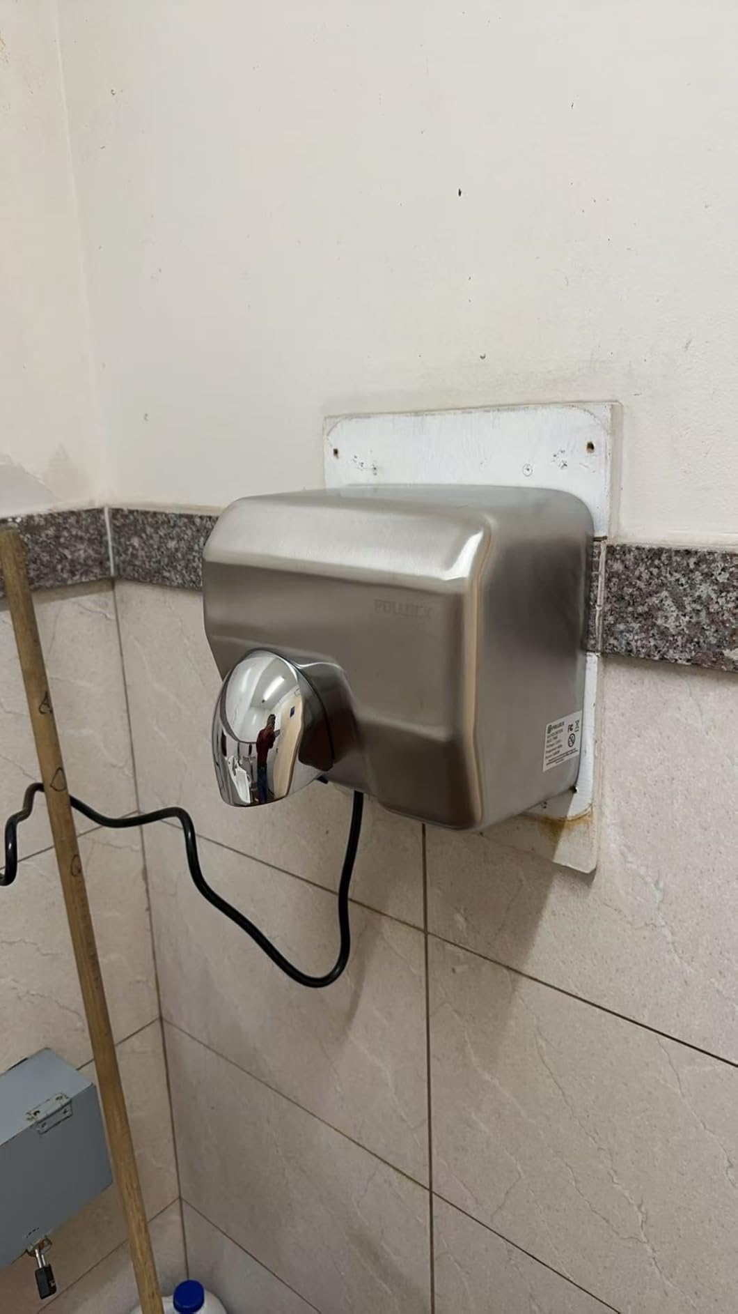 Pollock Händetrockner Edelstahl Wand 1600 W Sensor