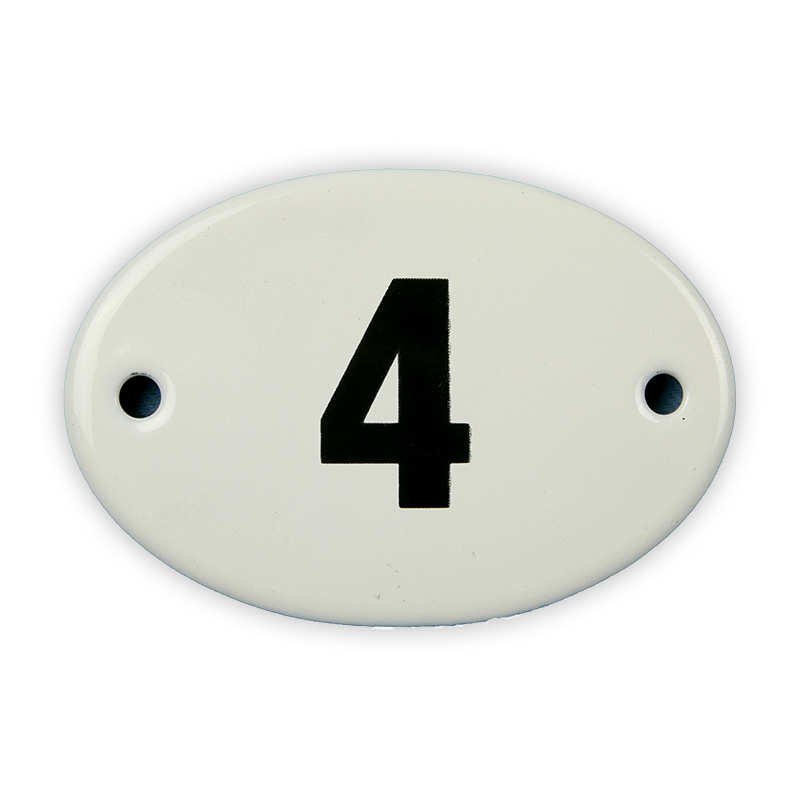 Münder Email Lagerschilder Emailschild Nummernschild oval 6x4 cm