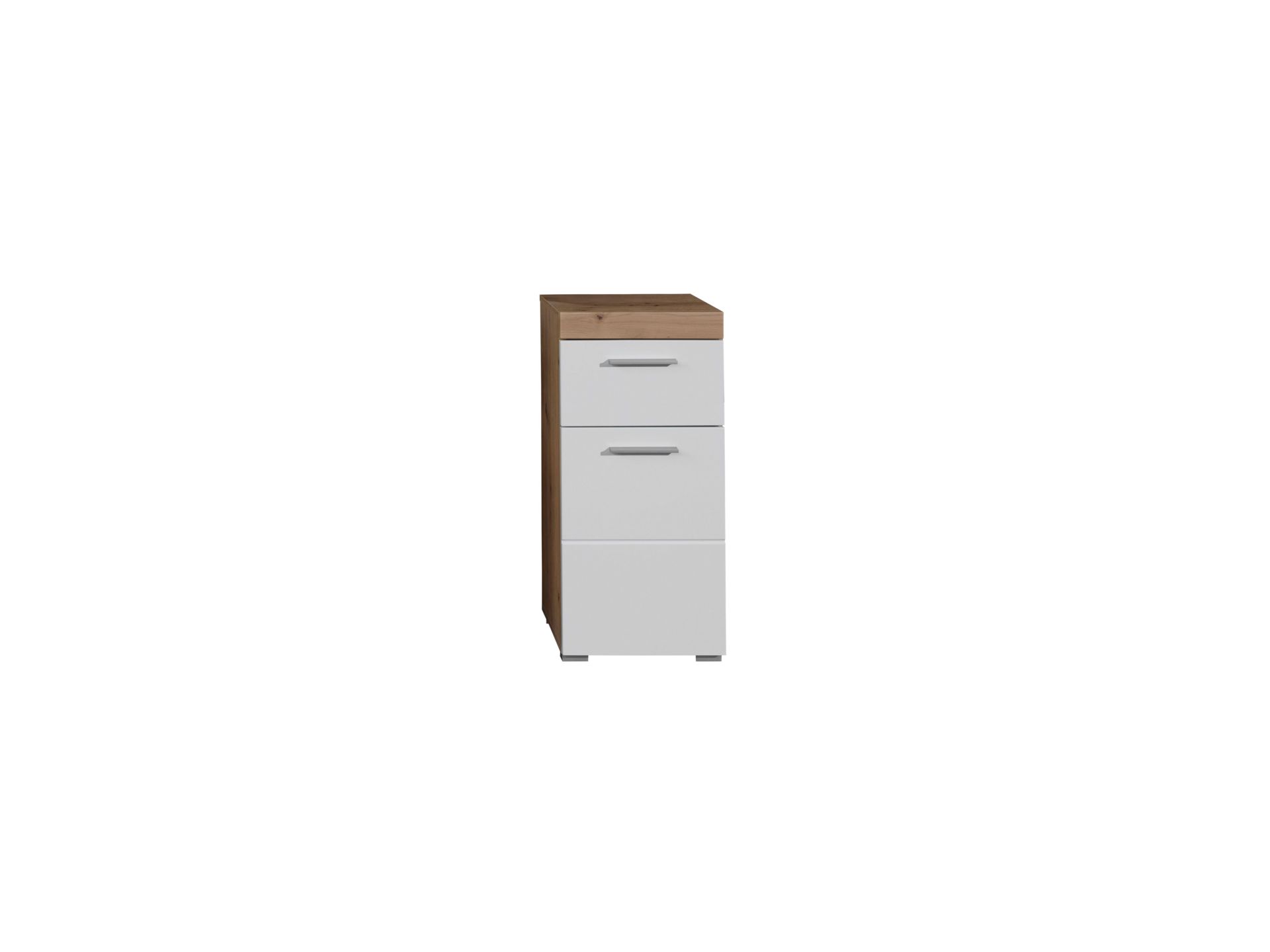 trendteam Amanda Standtype Badschrank Weiß Asteiche