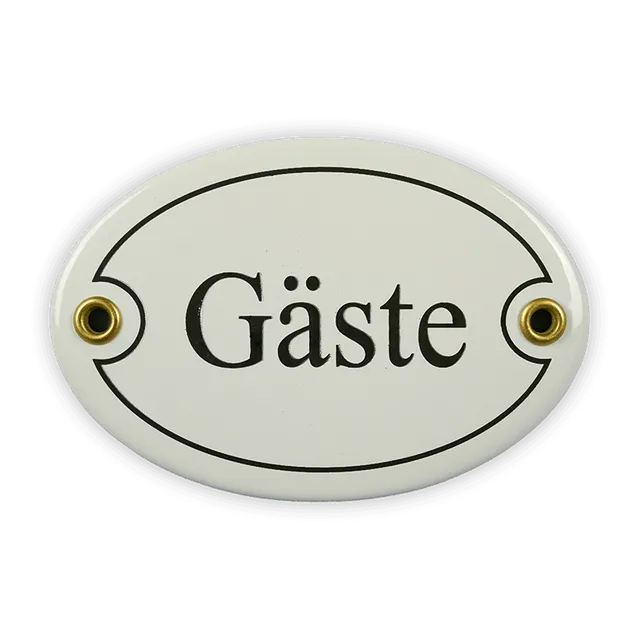 Münder Email Emaille Lagerschilder Gäste Türschild 10,5x7 cm weiß