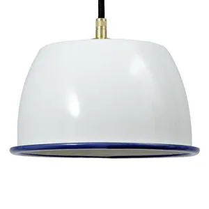 Münder-Selection Lampe 180 mm Emaillelampe weiß Textilkabel weiß E27