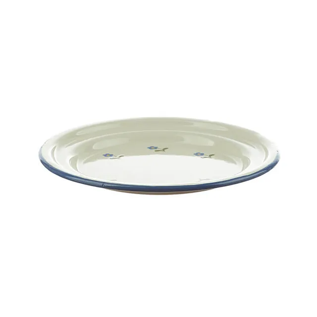 Münder Nostalgie-Geschirr Kinderteller 18 cm creme/blau Blümchen