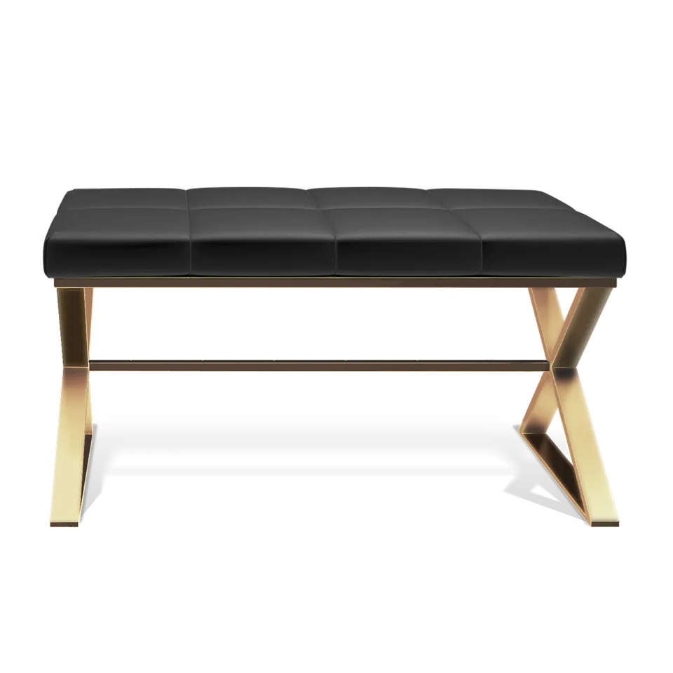 Decor Walther Classic Bench Badhocker Edelstahl Weiß
