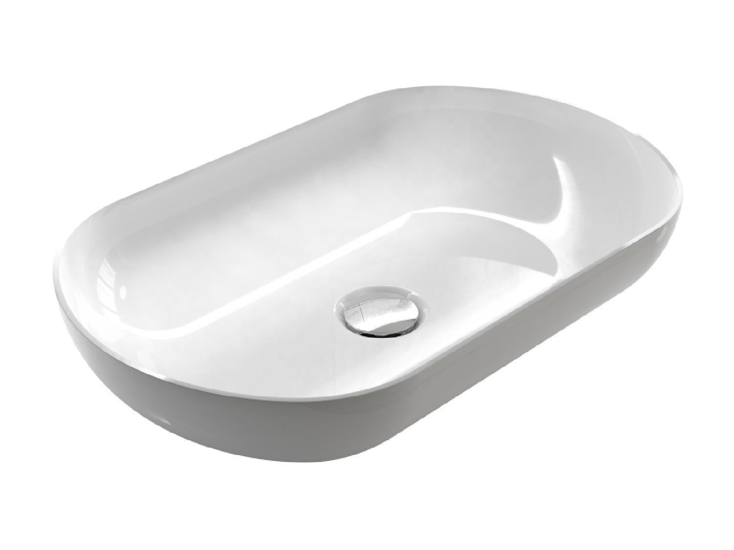 Treos Serie 700 Aufsatzbecken 540x350 weiß ohne Überlauf
