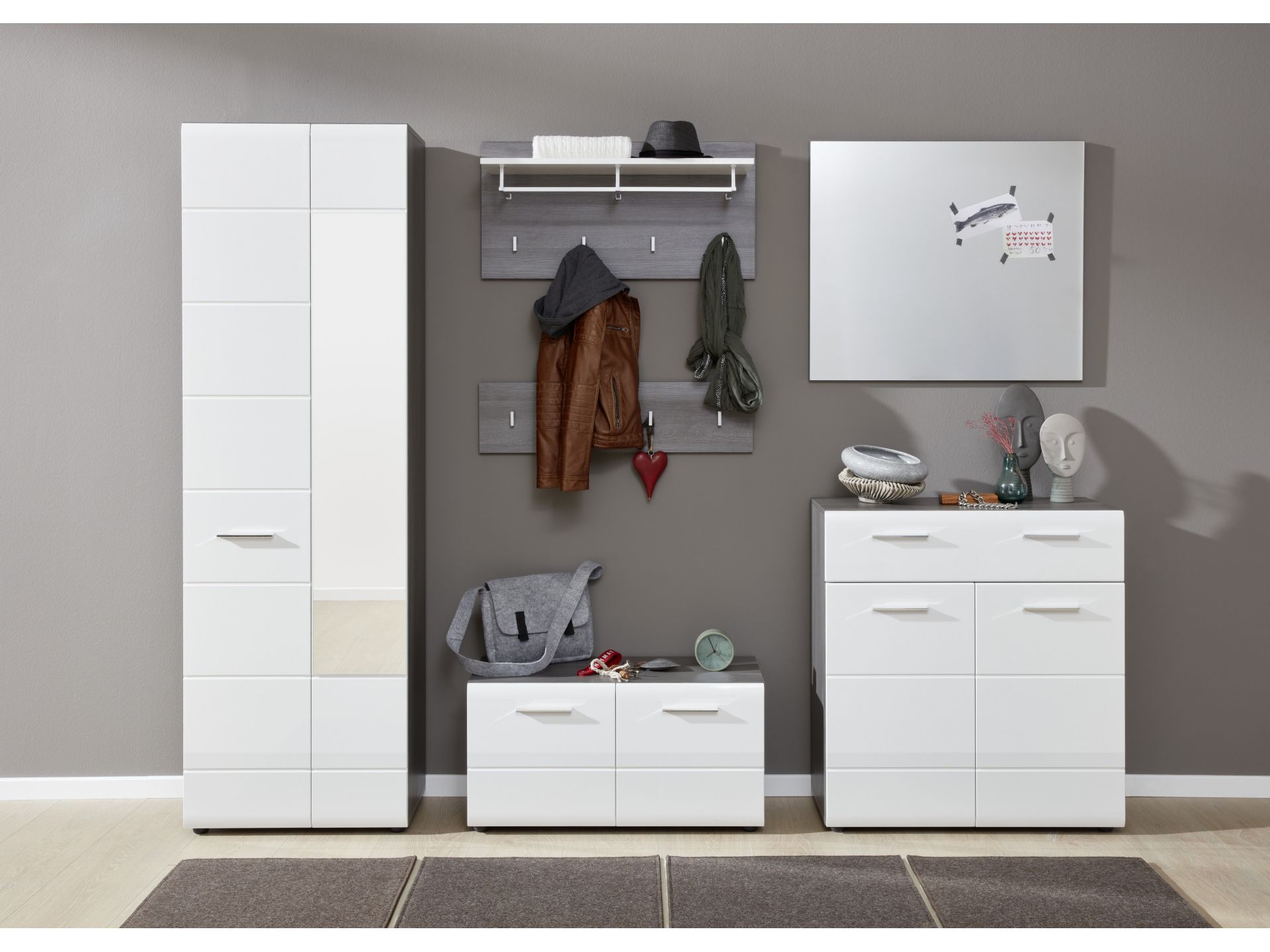 trendteam Line Wandpaneel rauchsilber Melamin