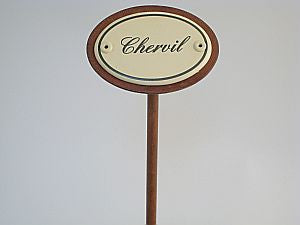 Münder Email Kräuterstecker Emailschild 6x4 englisch Parsley 25cm Spieß