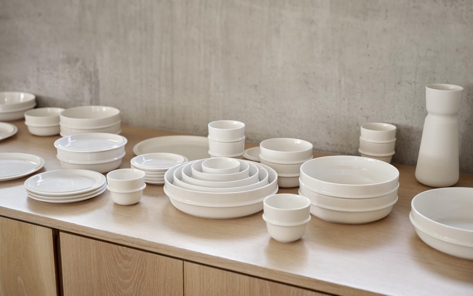 Zone Denmark Eau Speiseteller Porzellan Offwhite Ø24 cm