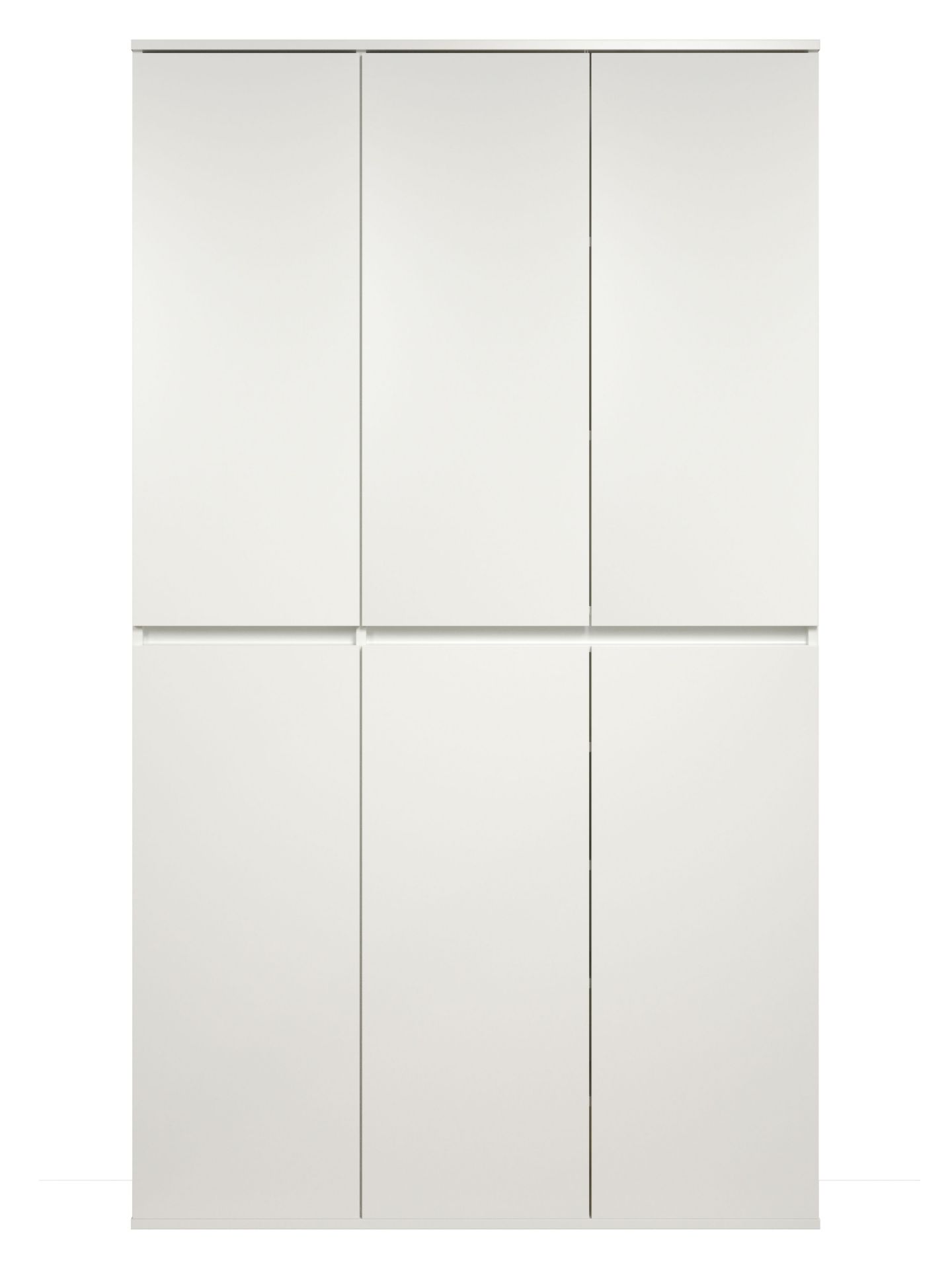 trendteam Nevada Mehrzweckschrank 6TR Weiß Flurschrank Melamin