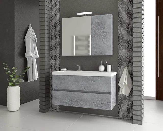 DROP Martinidis Luxus 100 Waschtischunterschrank Granit 100cm