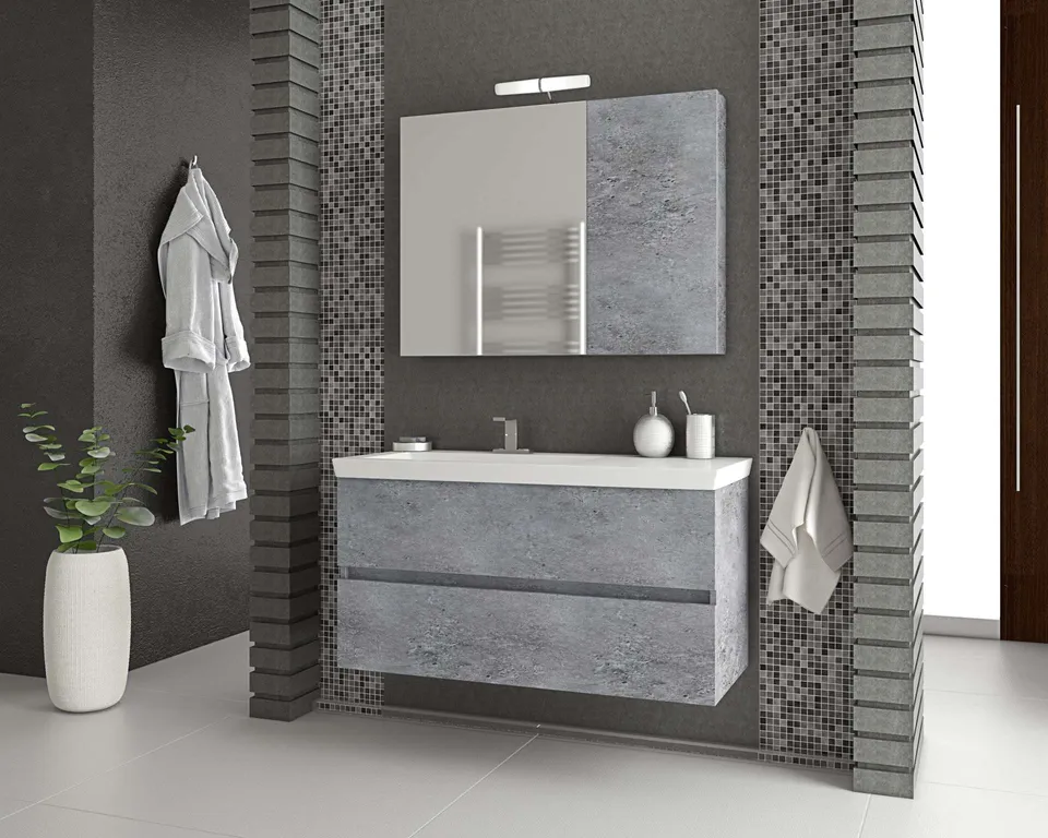 DROP Martinidis Luxus 100 Waschtischunterschrank Granit 100cm