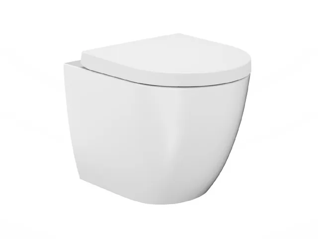 Treos Serie 810 Wand-WC Set Kurz Spülrandlos mit WC-Sitz