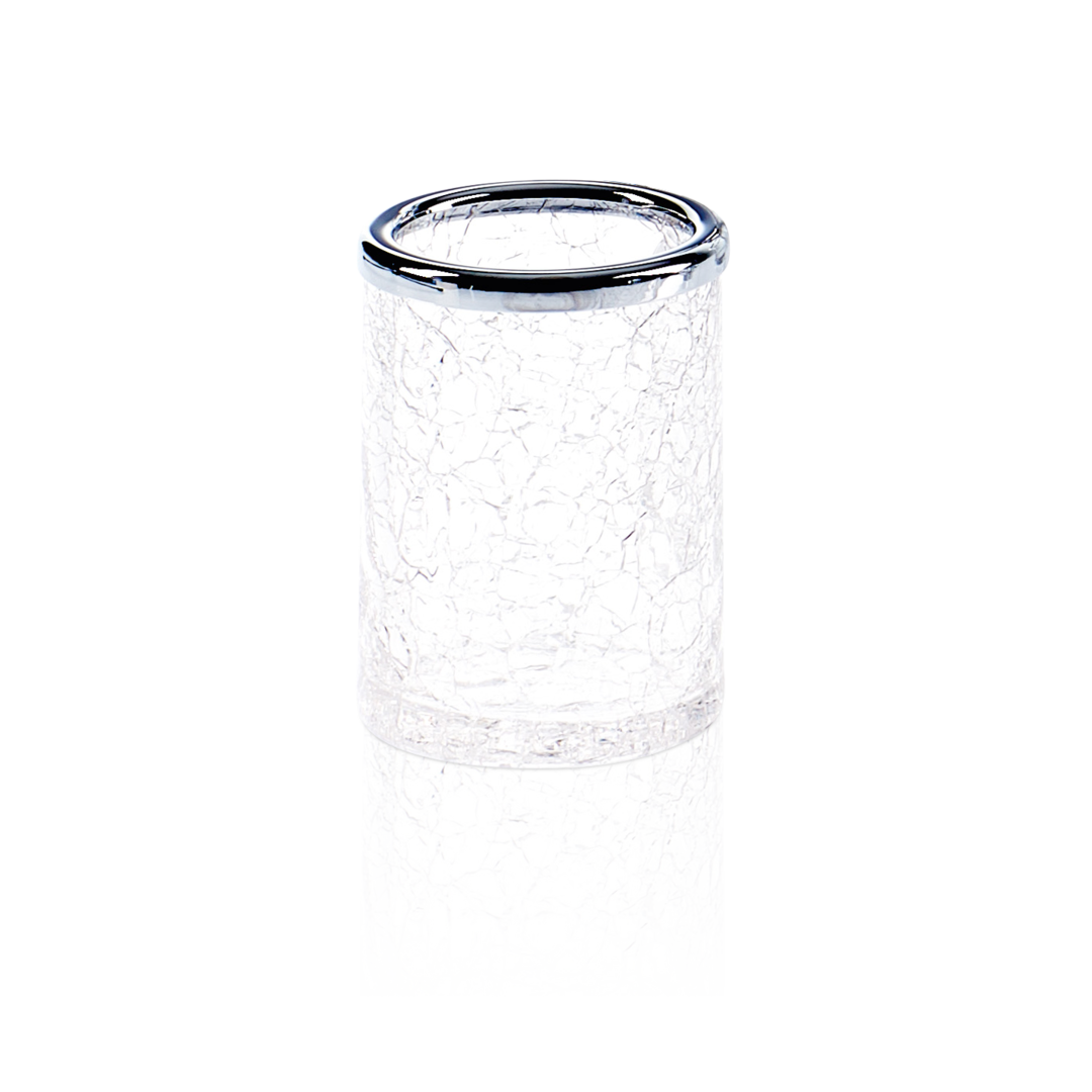 Decor Walther CRACK CR BER Mundglas Stand Craquelé-Glas Chrom