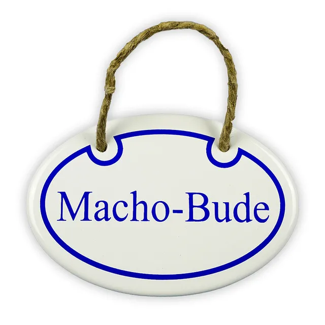 Münder Emaille Lagerschilder Emailschild Macho Bude 10,5x7 cm