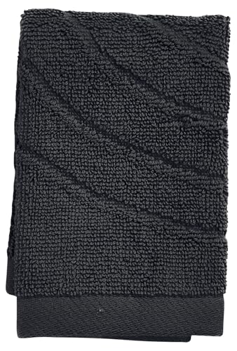 Zone Denmark Time Waschlappen 30x30 Schwarz Baumwolle