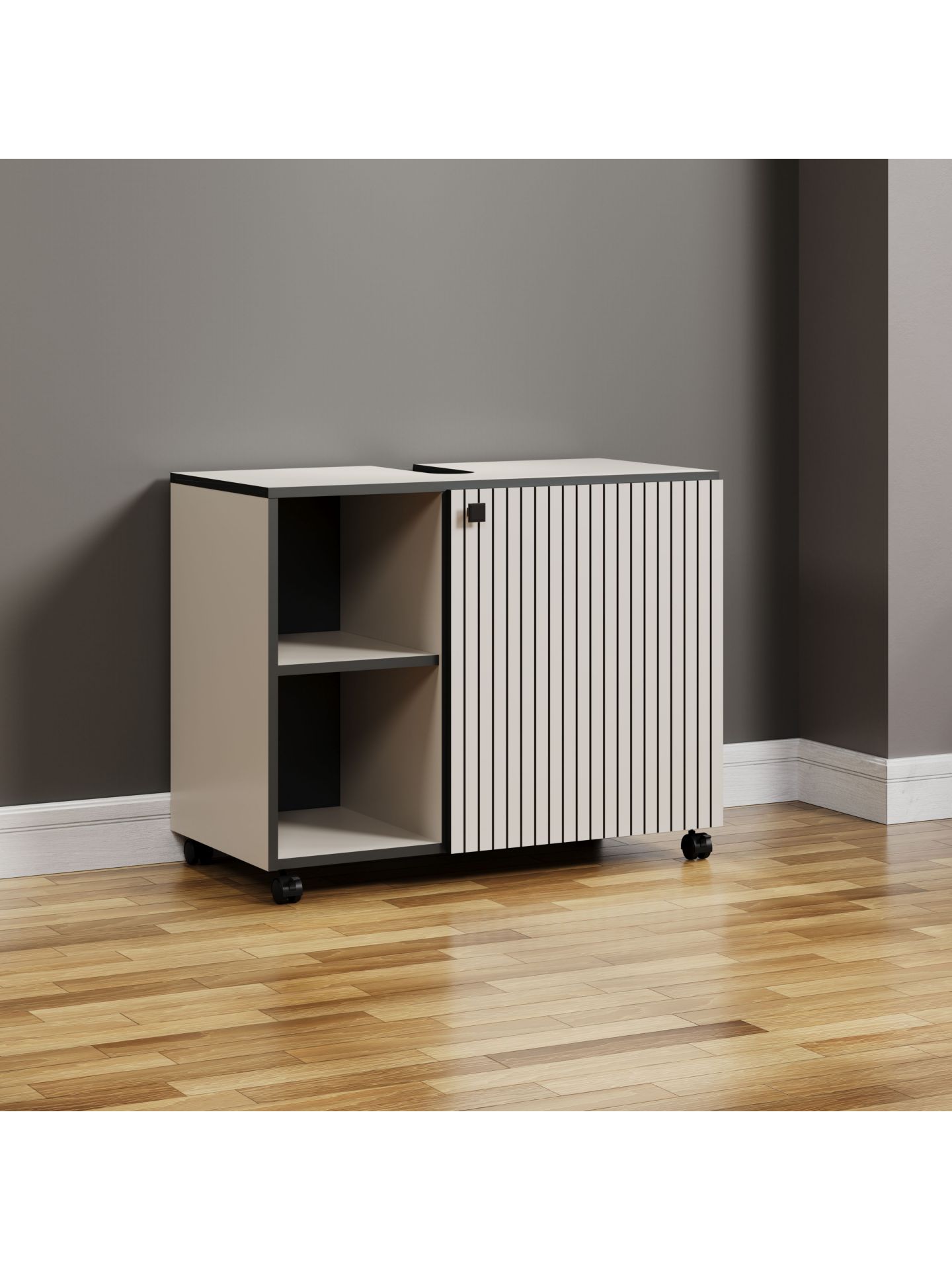 trendteam PureBliss Waschbeckenunterschrank Cashmere Rollen