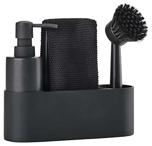 Zone Denmark Singles Spülbecken Organizer Set Schwarz 4-teilig