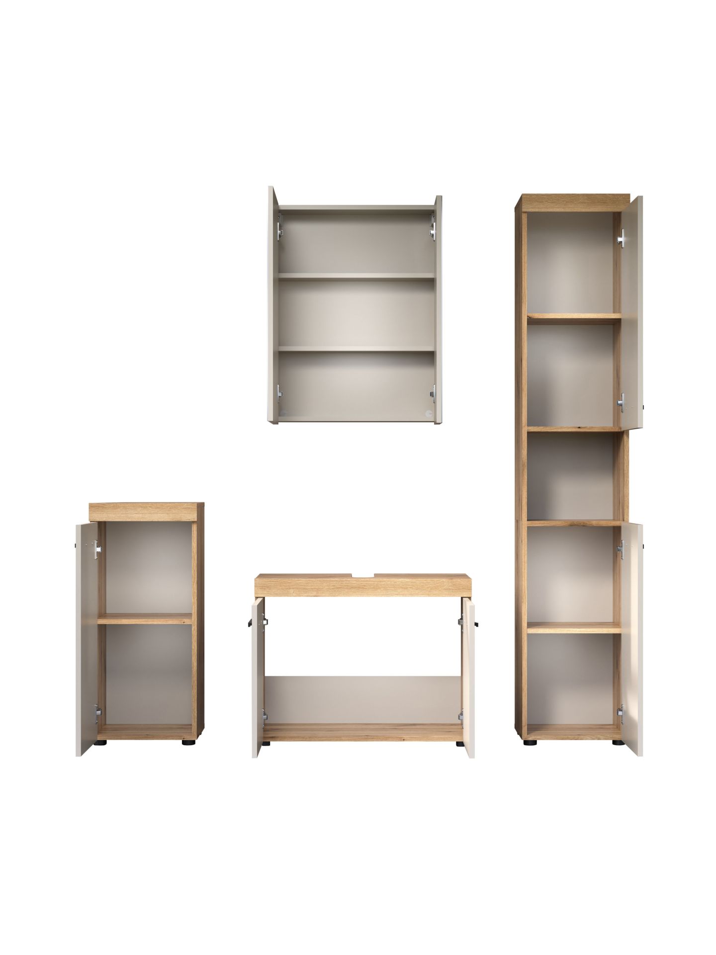 trendteam Ivrea Bad-Kombination 4-tlg. Evoke Eiche Cashmere