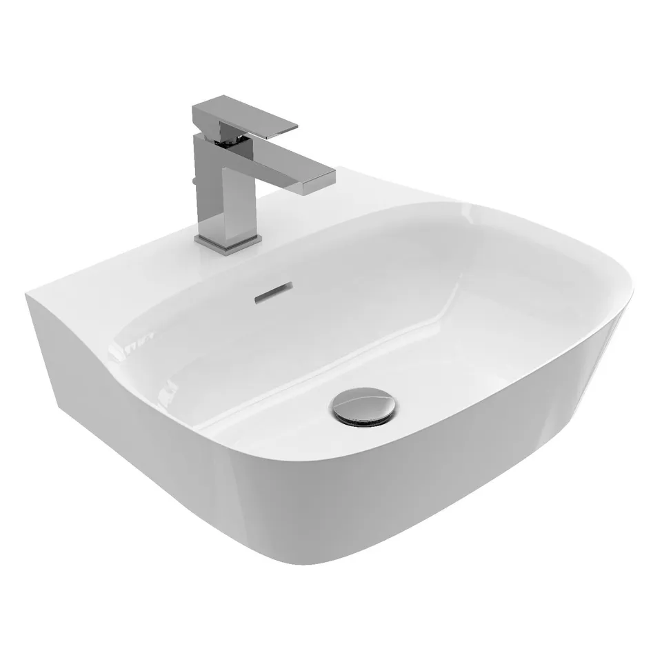 Treos Serie 730 Waschbecken 52x45 cm mit Hahnloch und Überlauf