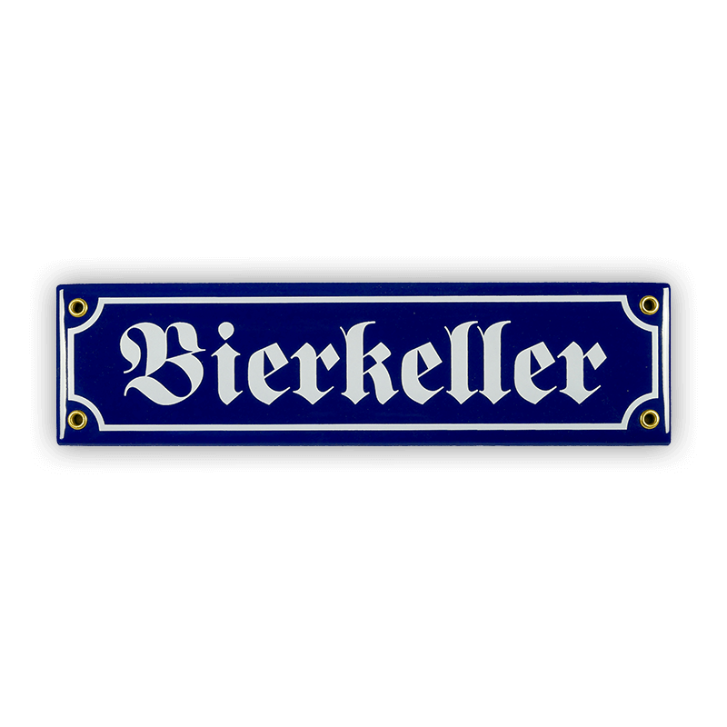 Münder Email Lagerschilder Mini-Straßenschild Bierkeller 30 cm