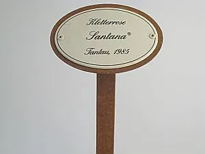 Münder Email Emailschild oval Kletterrosen 10,5x7 cm