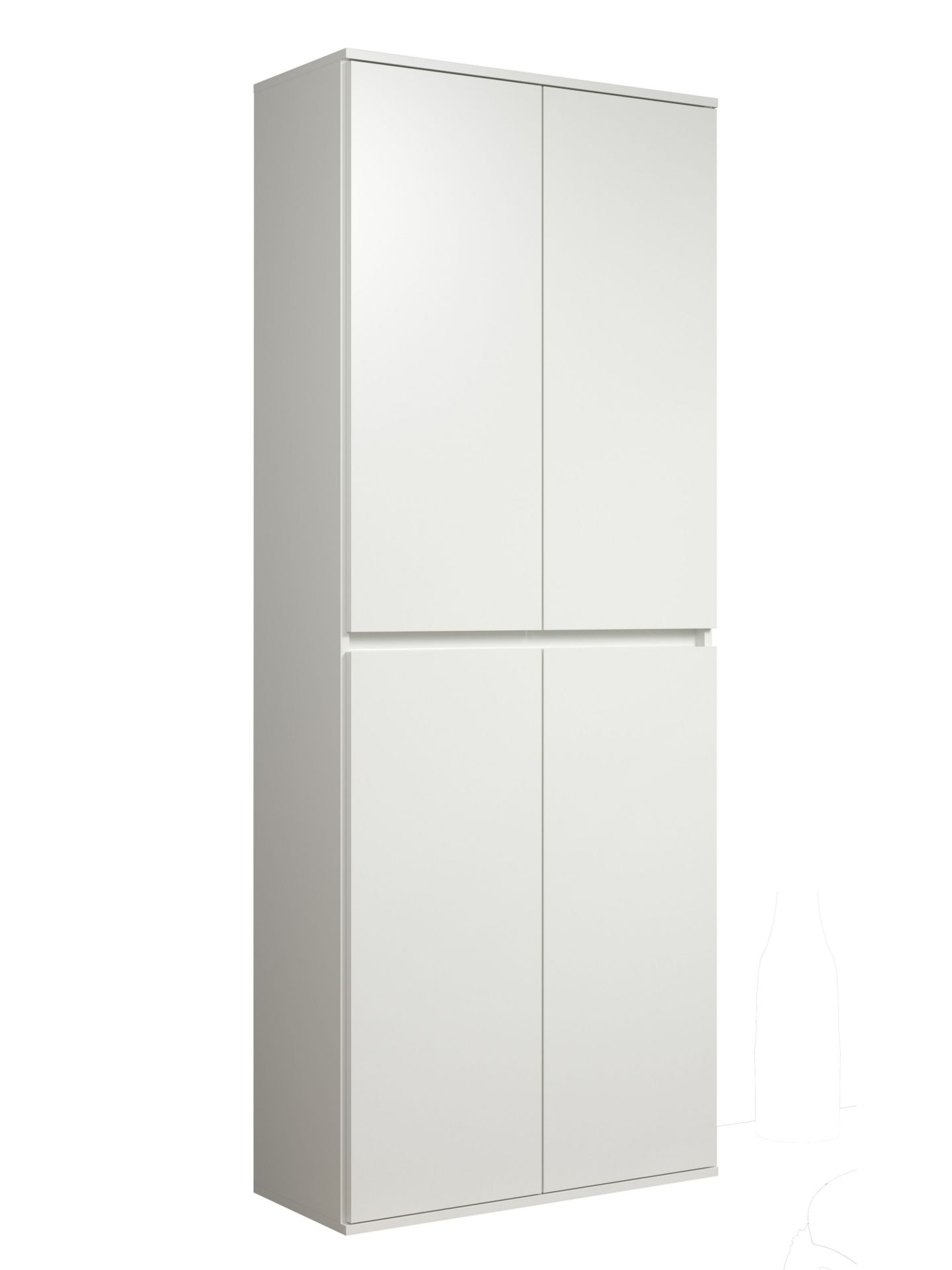 trendteam Flur Nevada Mehrzweckschrank 4TR weiß