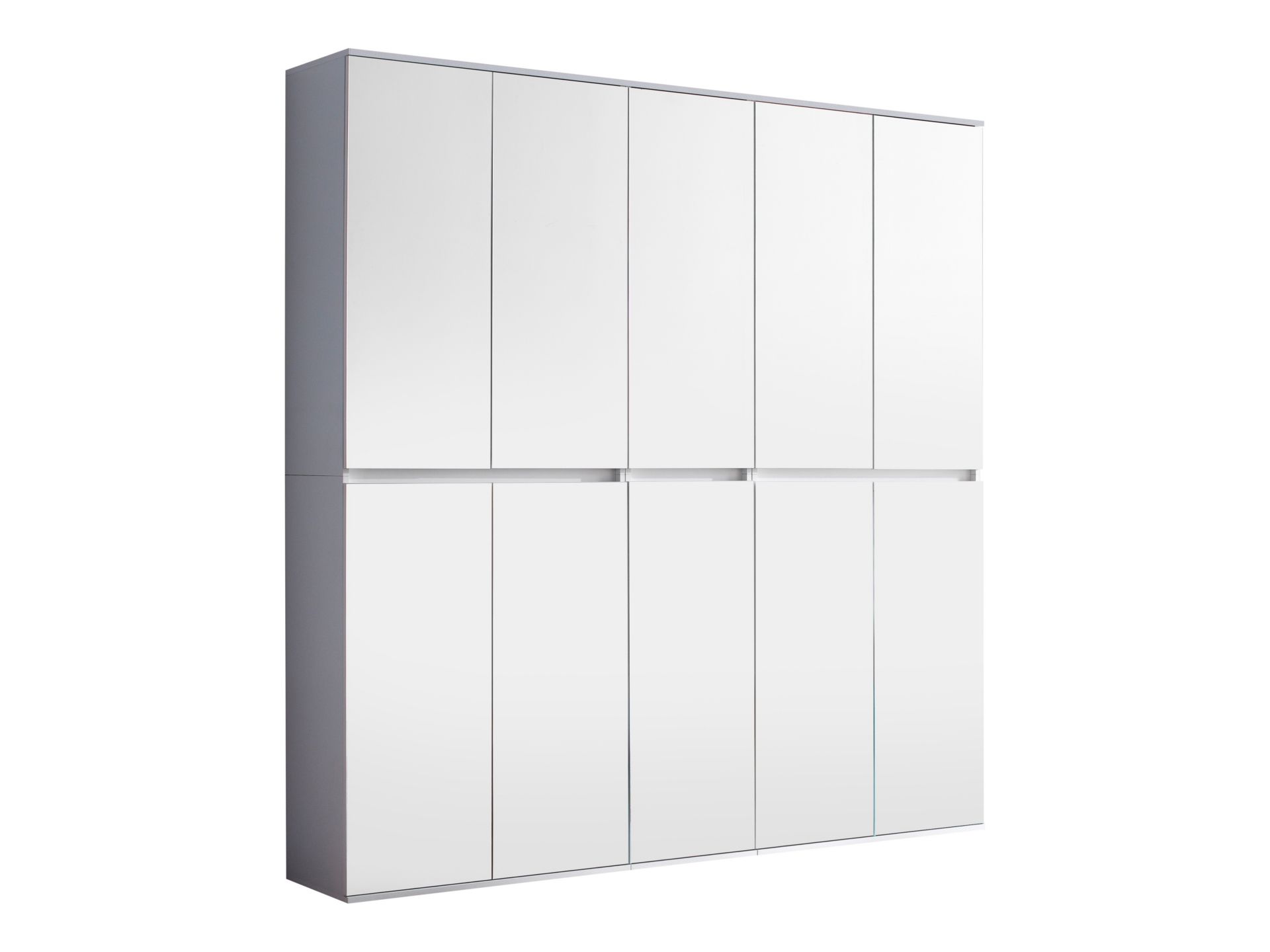 trendteam Mirror Garderobenschrank-Kombi weiß Spiegel