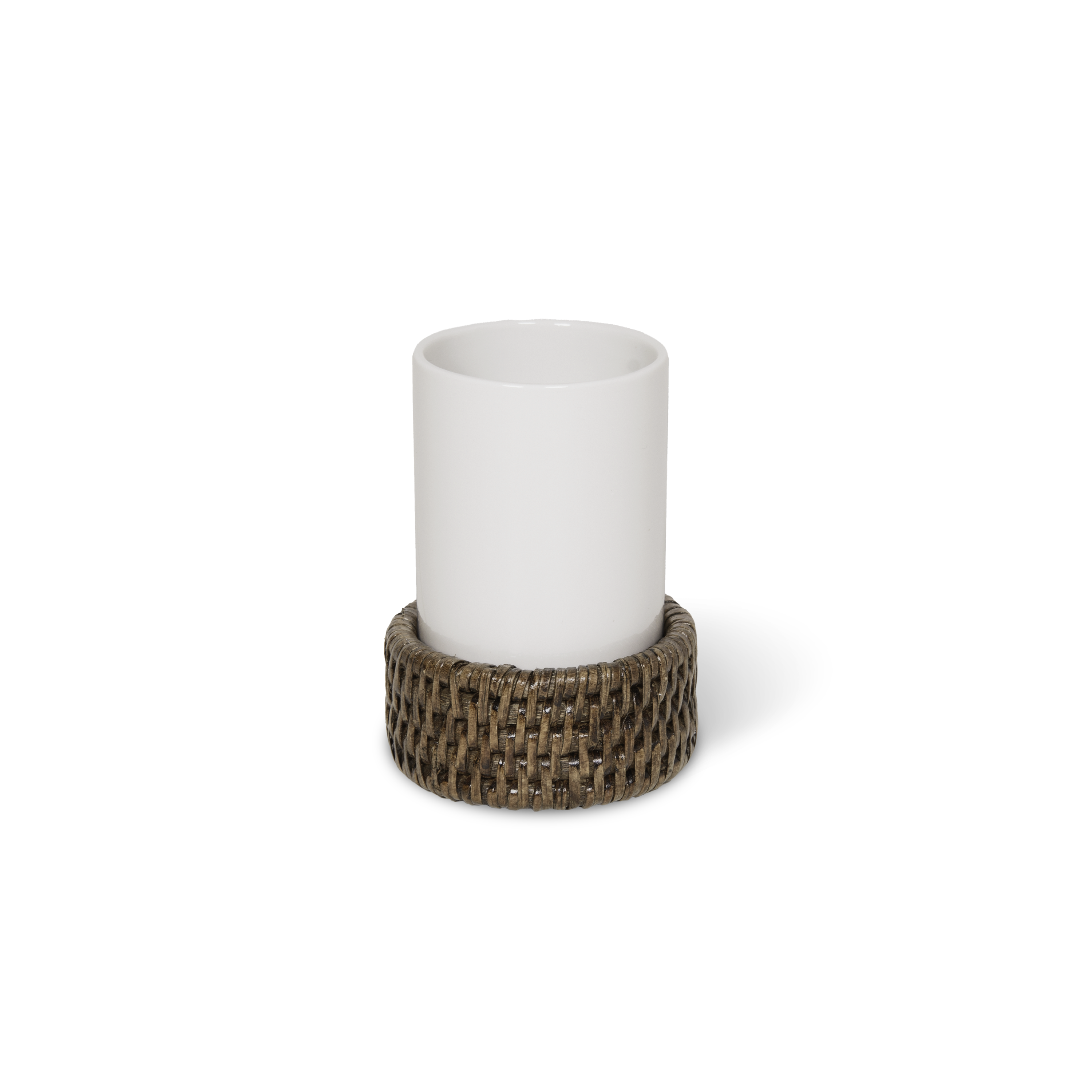 Decor Walther BASKET SMB Mundbecher Rattan Dunkel mit Porzellan