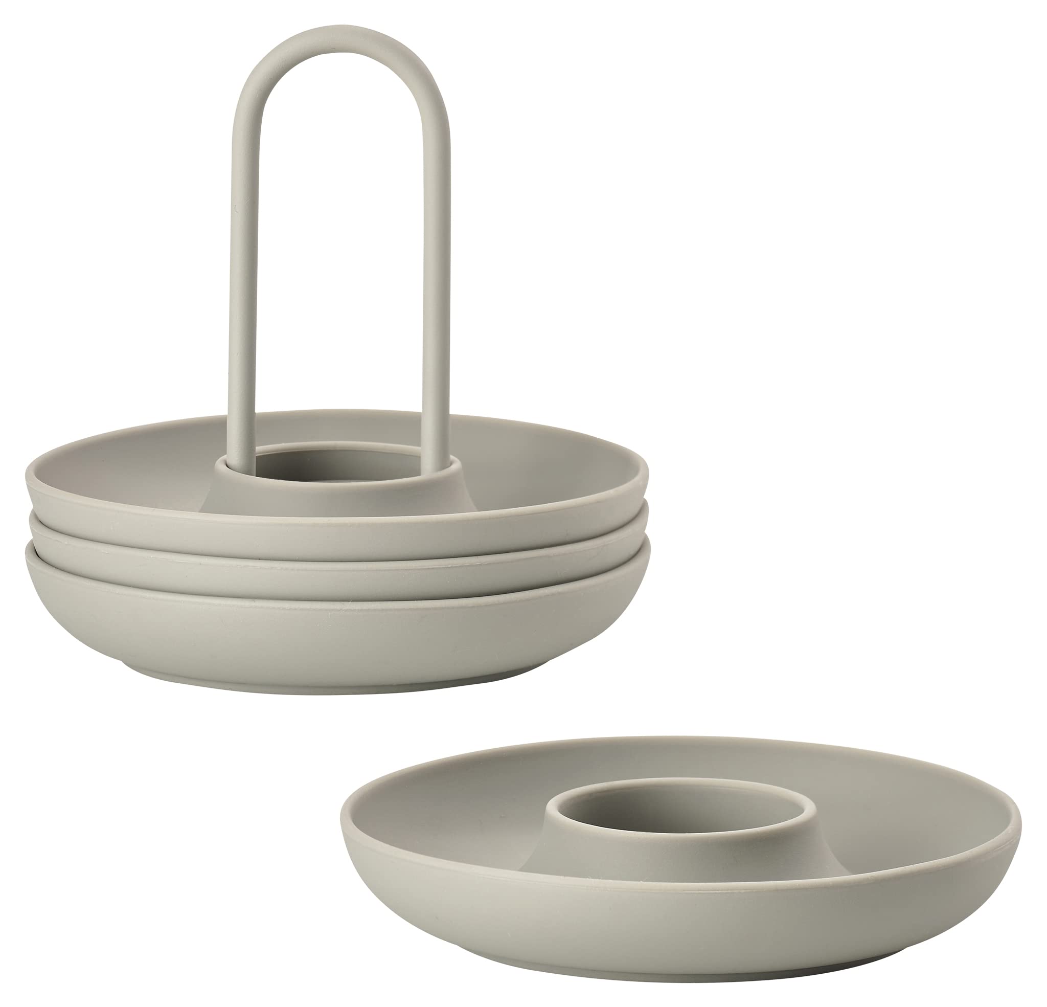 Zone Denmark Singles Eierbecher Silikon Warm Grey 4er-Set