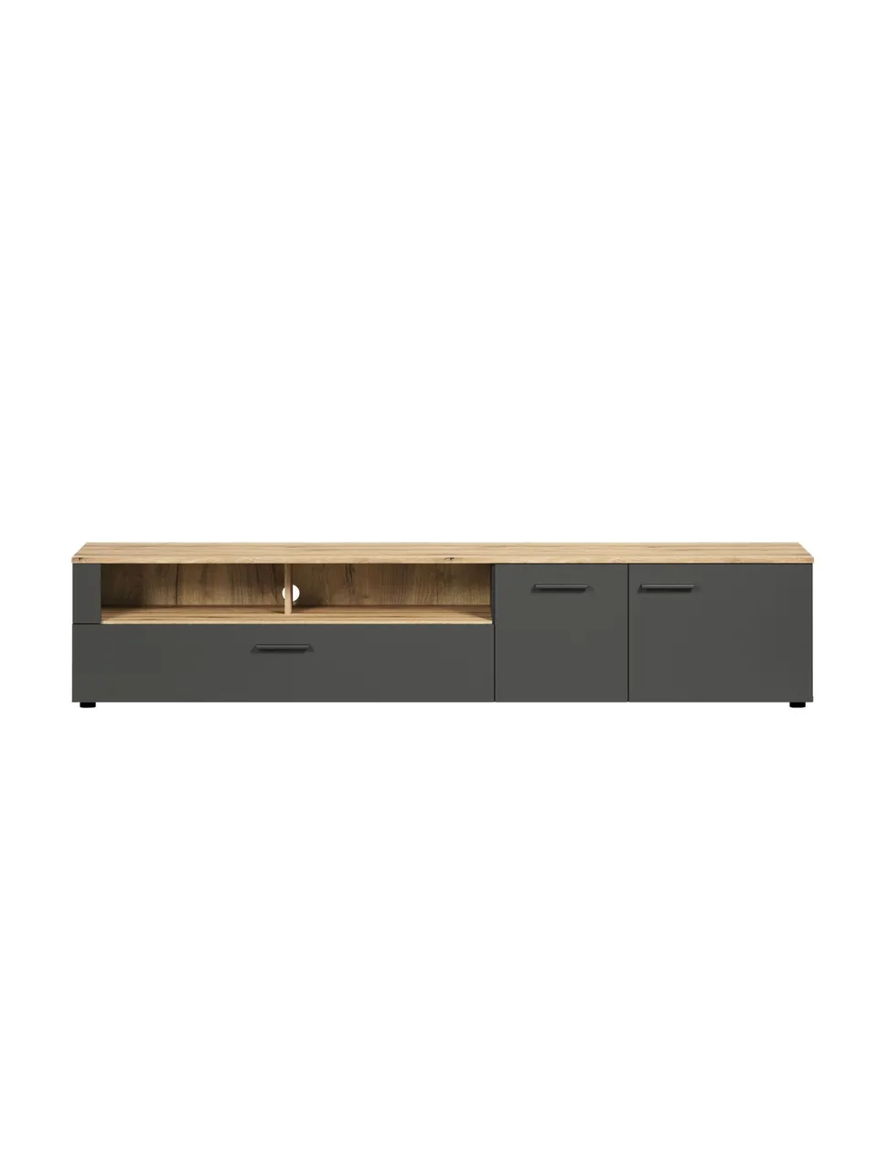 trendteam Esteban TV-Lowboard Anthrazit Coast Evoke Oak