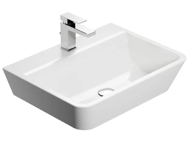 Treos Serie 720 Waschbecken 600x460 mit Hahnloch weiß